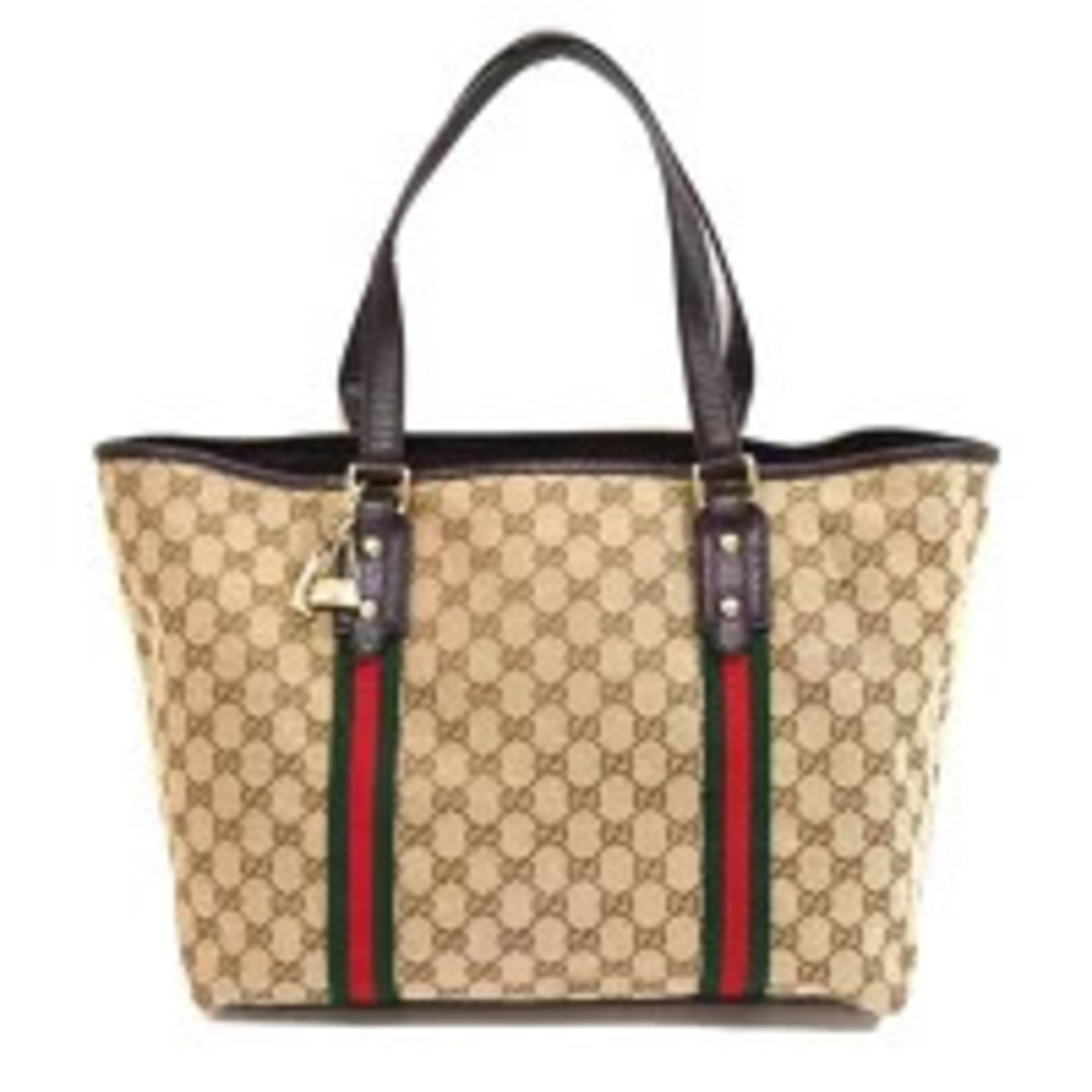 GUCCI GG Canvas Sherry Tote Bag AB